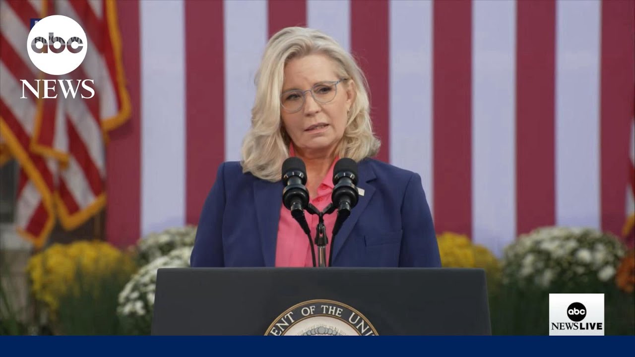 Former GOP Rep. Liz Cheney campaigns for Harris