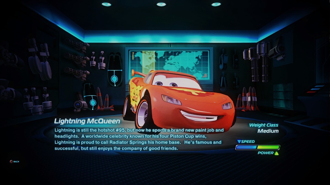 Cars 2 The Video Game Lighning Mcqueen with party wheels + Console Reshade