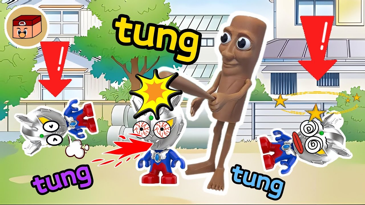 【超級奧特曼】小賽羅三兄弟全都被木棍人tungtung打暈了？！#奧特曼 #鹹蛋超人 #貝利亞 #迪迦 #賽羅 #ultraman #tungtungtungsahur #木棍人