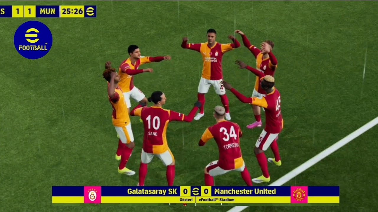 E FOOTBALL MOBİLE GAMEPLAY ( FUTBOL OYUNU  ) GALATASARAY SK MANCHESTER UNİTED