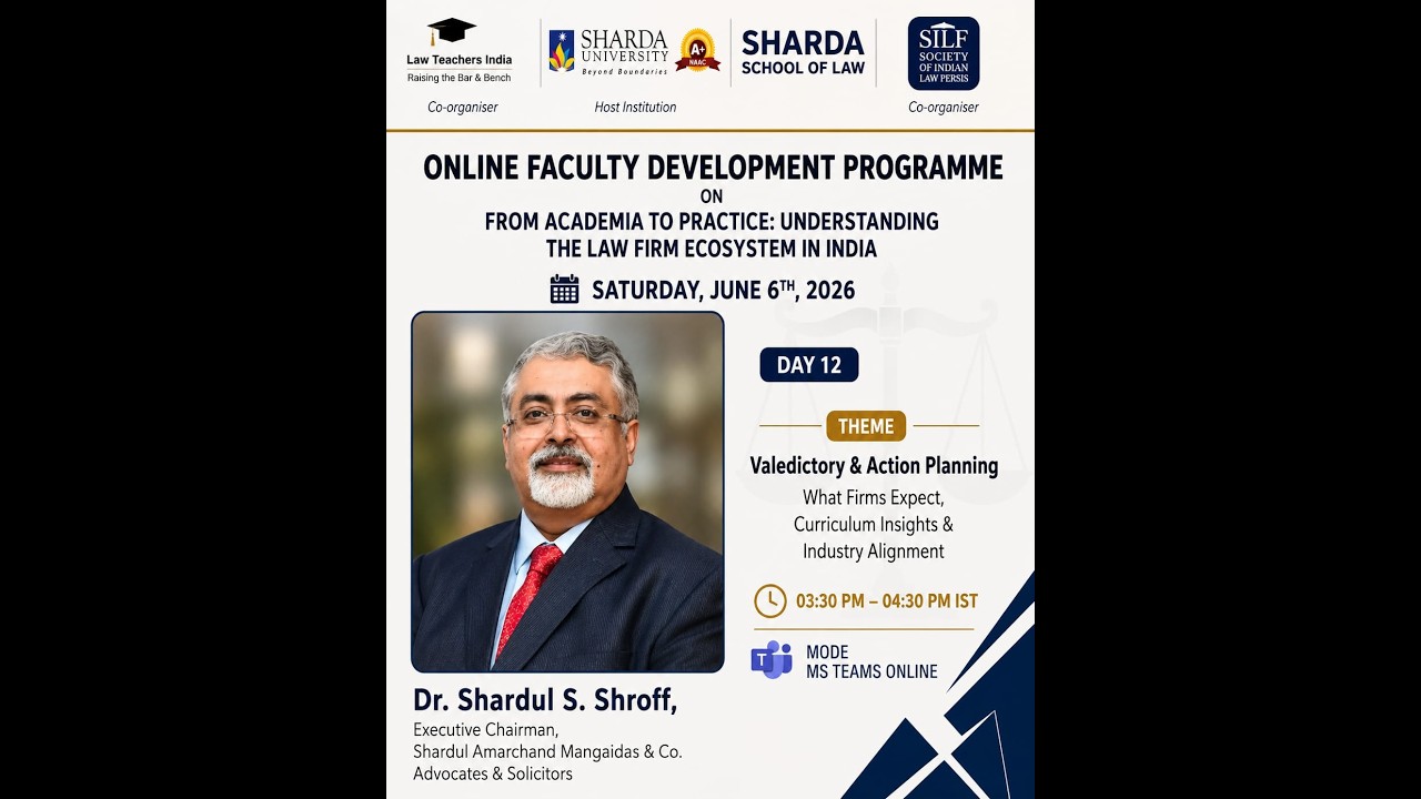 What Firms Expect? &mdash; Curriculum Insights & Industry Alignment  | Shardul S Shroff