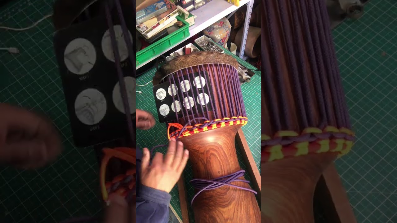 Completing the building of a new Djembe