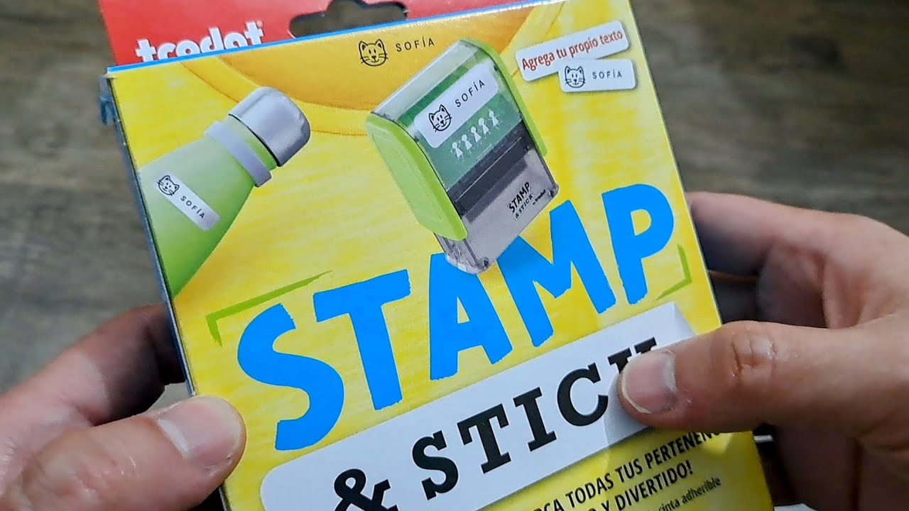 Etiquetadora - sello - Stamp & stick Trodat
