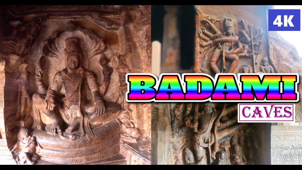 BADAMI CAVES in 4K | Cave 1 to 4 #badamicaves #badami #unesco_world_heritage_site  #touristspot #new