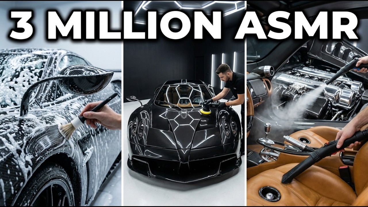 ASMR SOUNDS 🎨 Detailing a $3 Million Masterpiece Pagani Huayra Full Restoration 🏎️✨