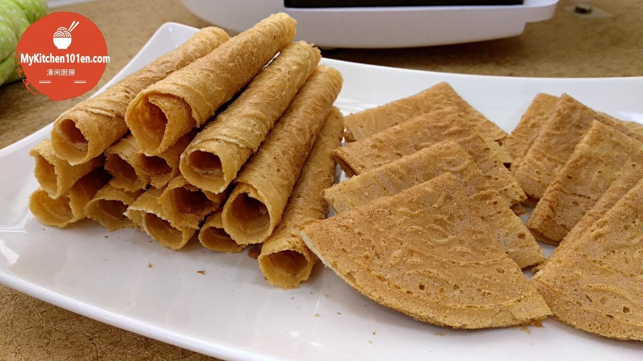 Great Homemade Kuih Kapit (Love Letters Biscuit) Recipe - Light and Very Crisp | MyKitchen101en
