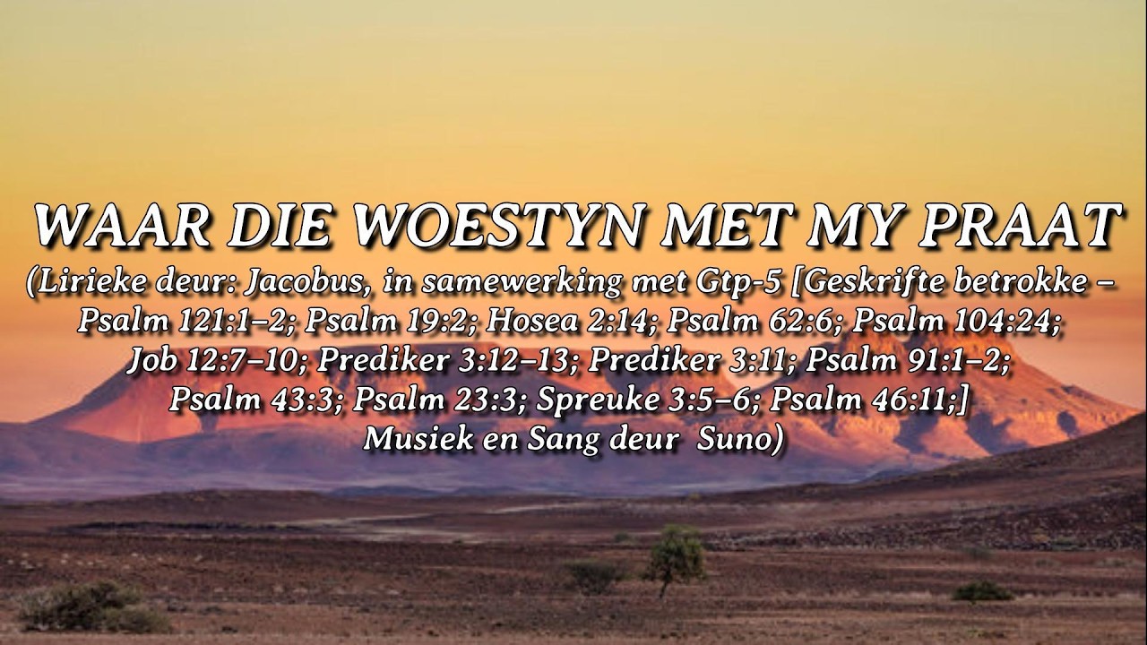 WAAR DIE WOESTYN MET MY PRAAT*