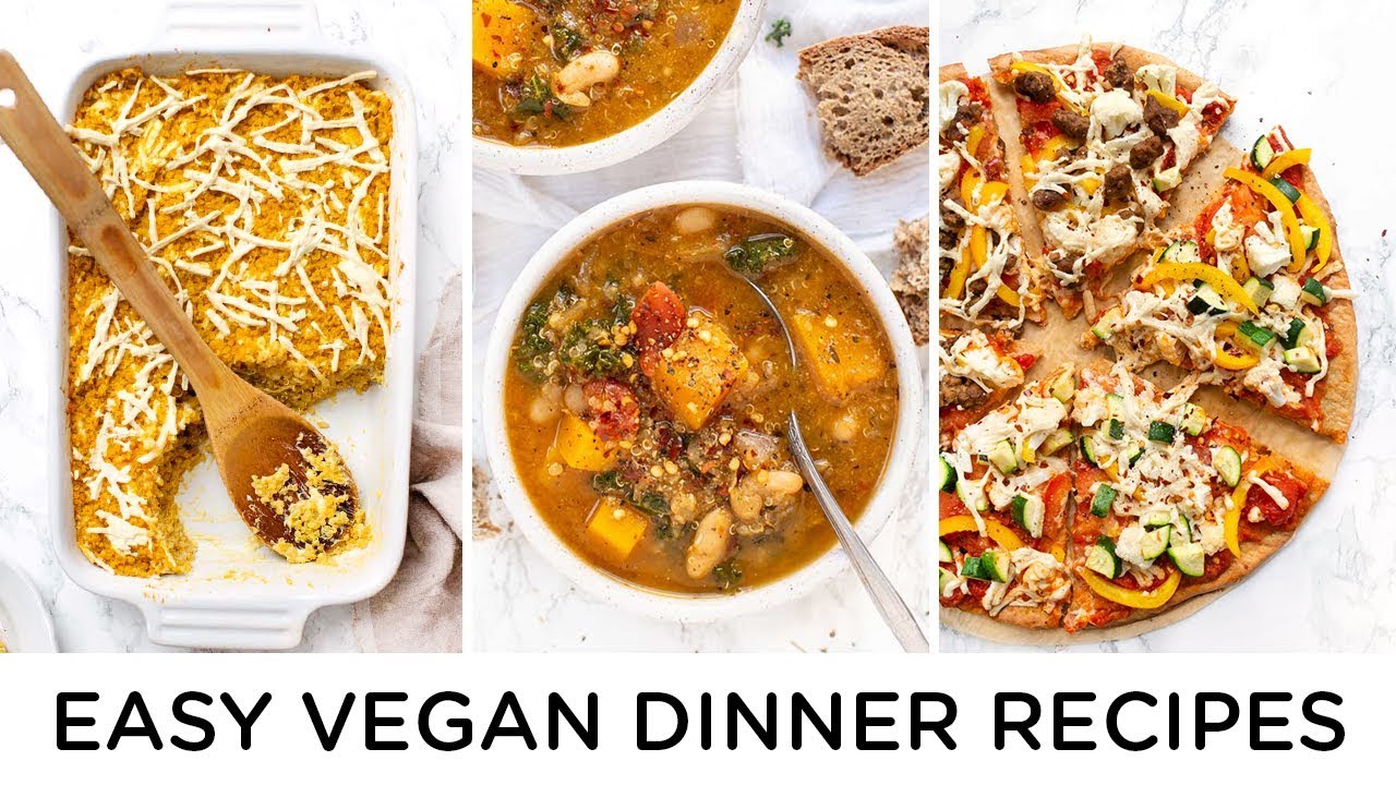 EASY VEGAN DINNER RECIPES ‣‣ for family or vegan beginners