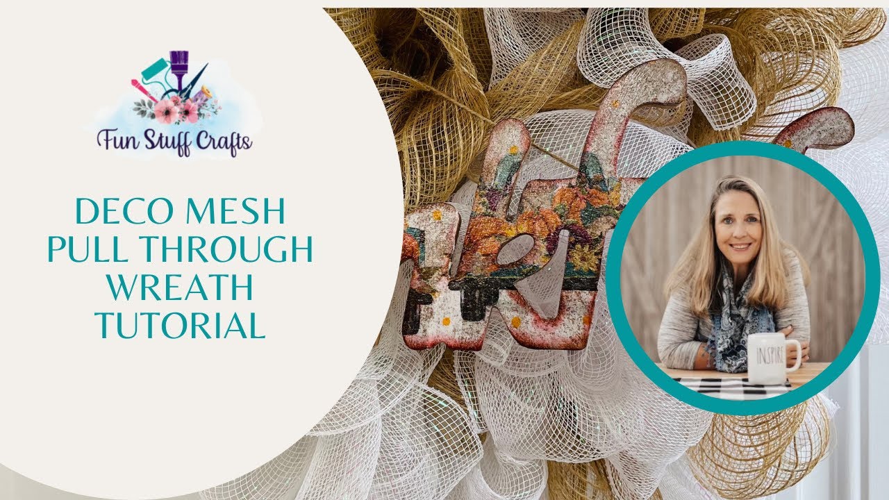 Учебное пособие по протягиванию венка из декоративной сетки