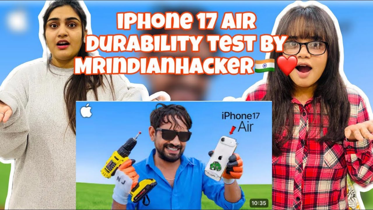 Pak Girls Reacts to MR INDIAN HACKER | Iphone 17 Air  Durability test |😱 Will it Bend?😱