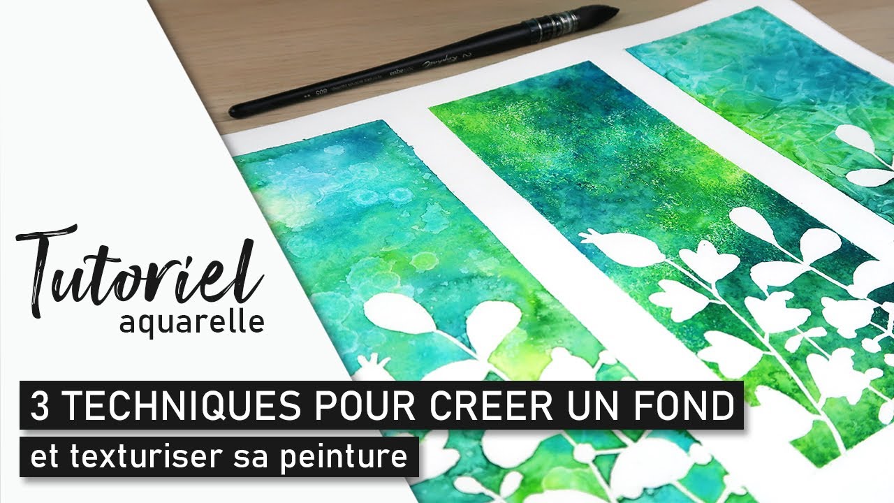TUTO AQUARELLE 3 techniques simples pour faire un fond texturé 🖌️