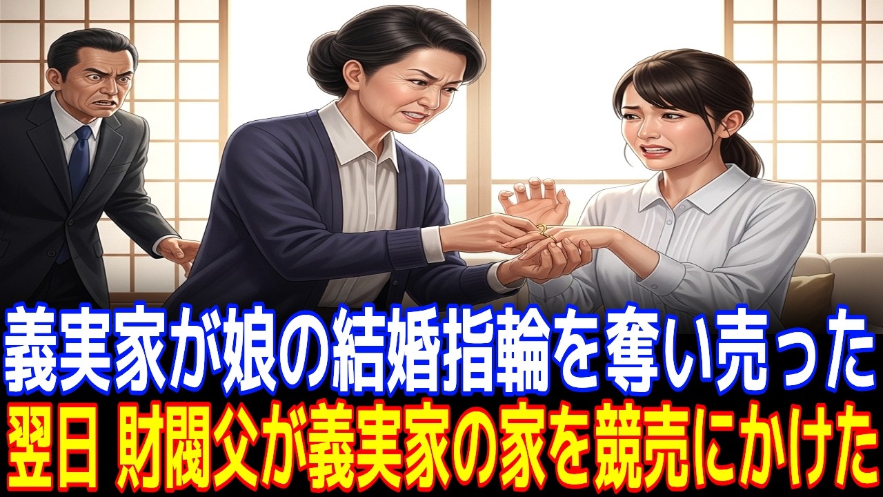 義実家が娘の結婚指輪を奪い売った, 翌日 財閥父が義実家の家を競売にかけた