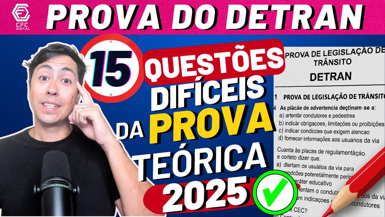 Simulado DETRAN 2025 &ndash; 15 Quest&otilde;es Comentadas com Dicas e Explica&ccedil;&otilde;es (Atualizado) CTB 2025