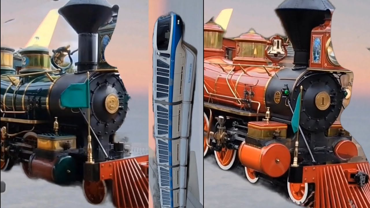 DISNEY WORLD STEAM TRAINS AND MONORAILS EDIT!!