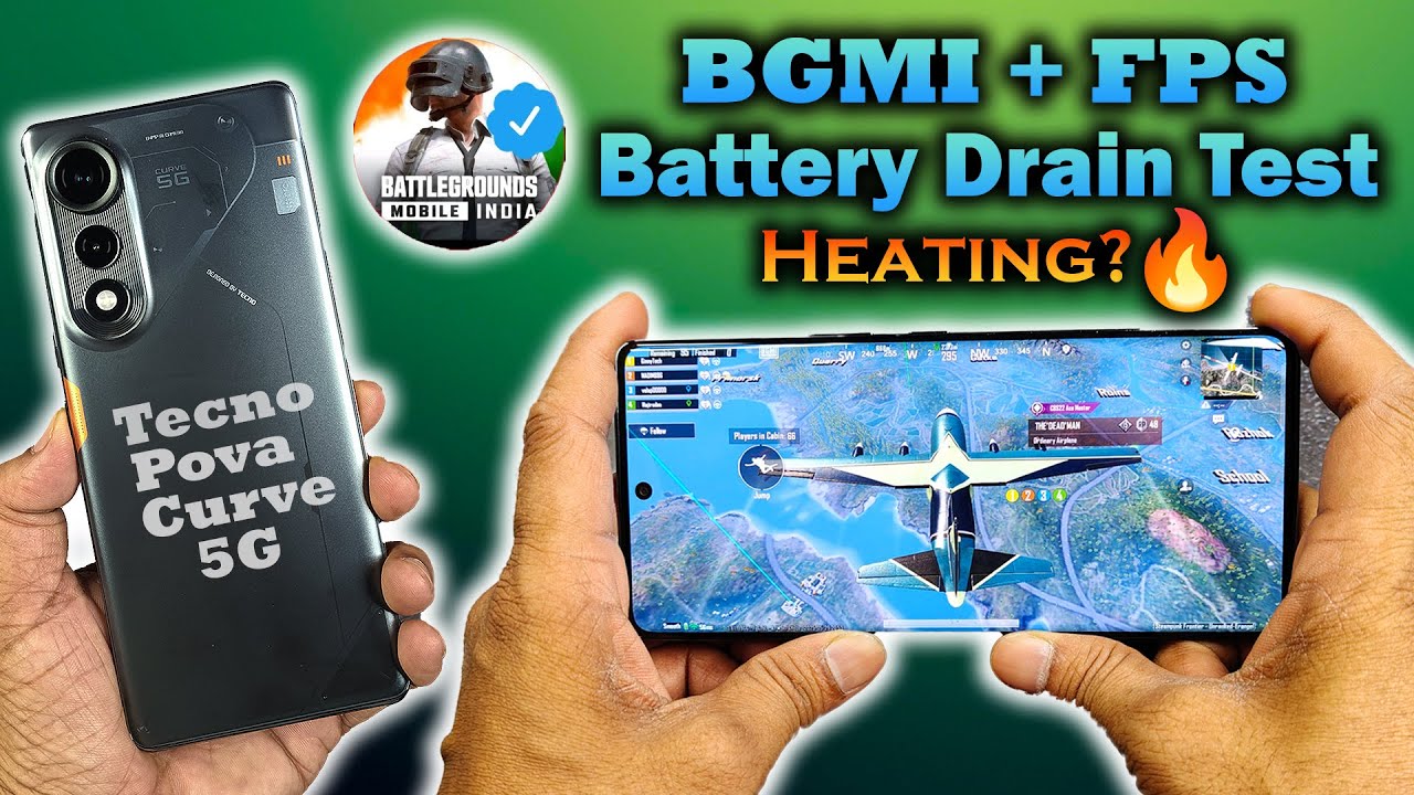 Tecno Pova Curve 5G BGMI Test With FPS Meter | BGMI Graphics Setting | Tecno Pova Curve Battery Test