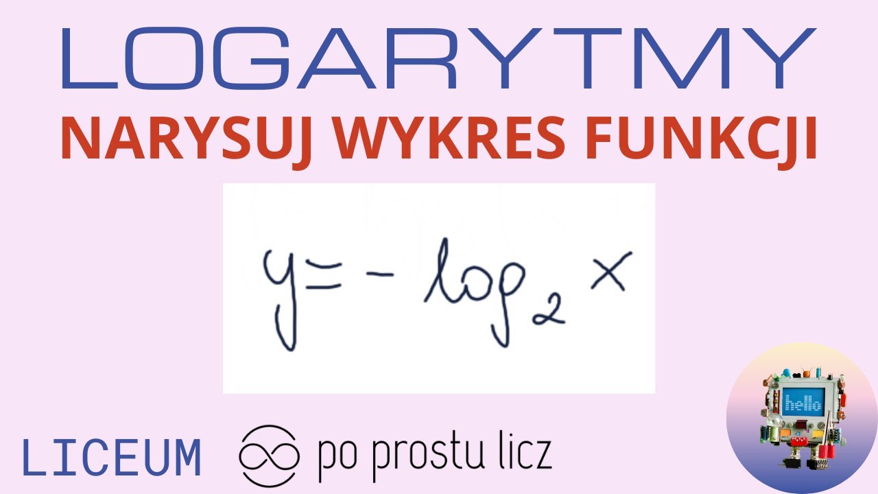 Przekształcenia wykresu funkcji logarytmicznej. Wykres funkcji logarytmicznej rozszerzenie. y=-log2x