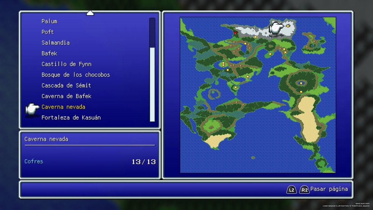 Guía Final Fantasy II caverna nevada al 100% segunda parte 
