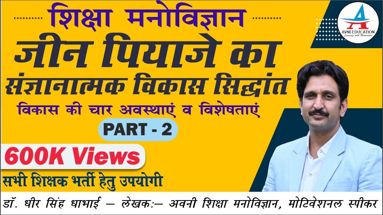 जीन पियाजे- संज्ञानात्मक विकास सिद्धांत की अवस्थायें | Piaget’s cognitive development theory- Part 2
