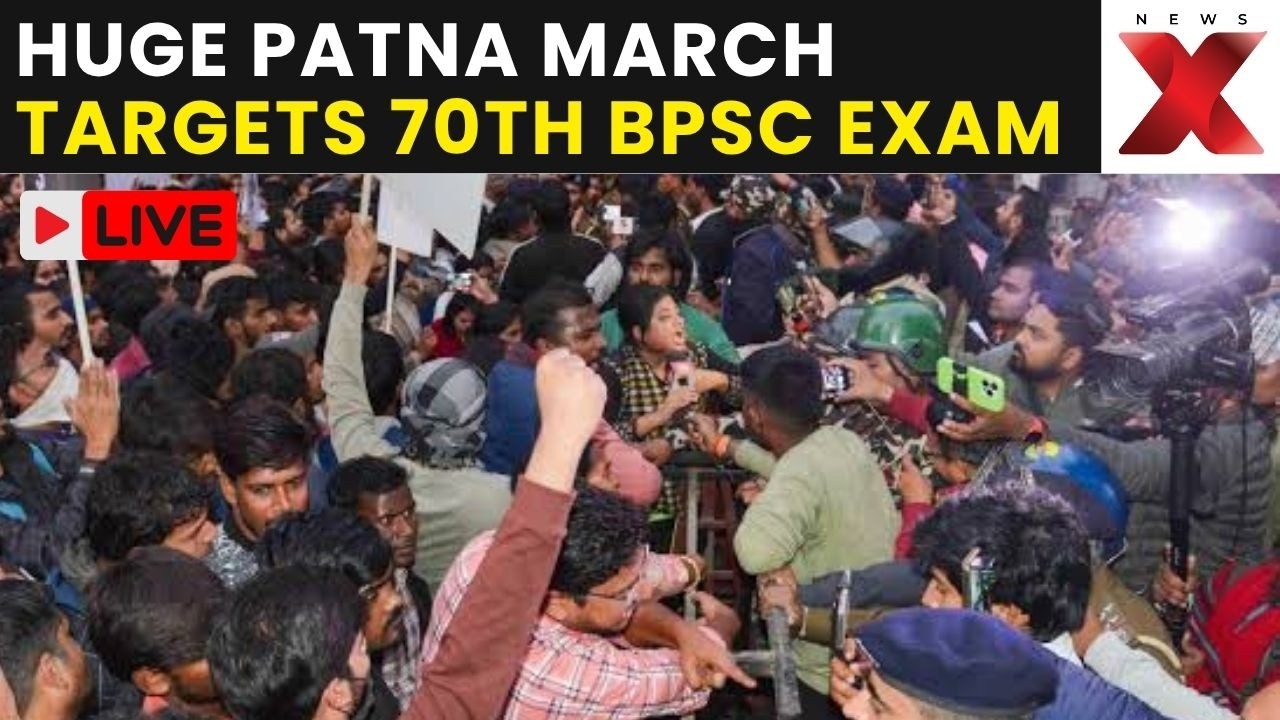 BPSC EXAM ROW LIVE: Patna Students March To Raj Bhavan Demanding Cancellation Of 70th BPSC Exam