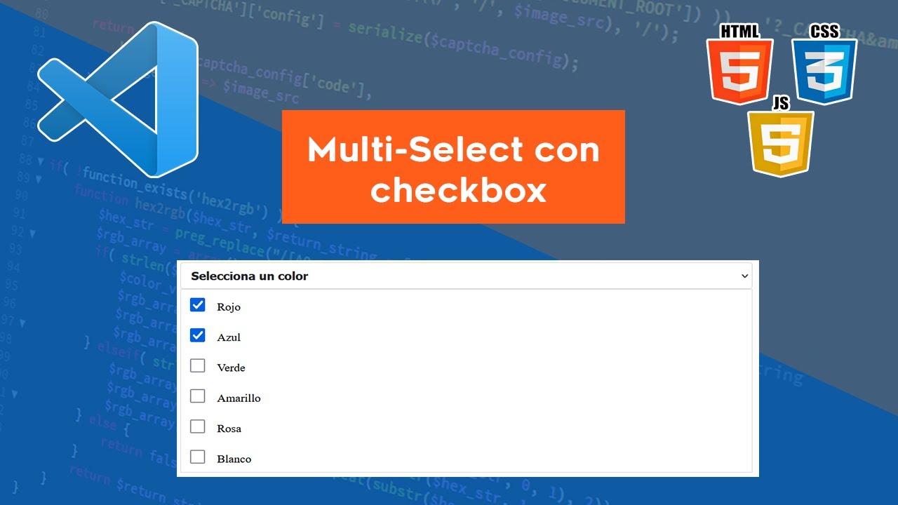 ✅ Multi-select con checkbox | HTML + CSS + JS | Paso a paso 💻