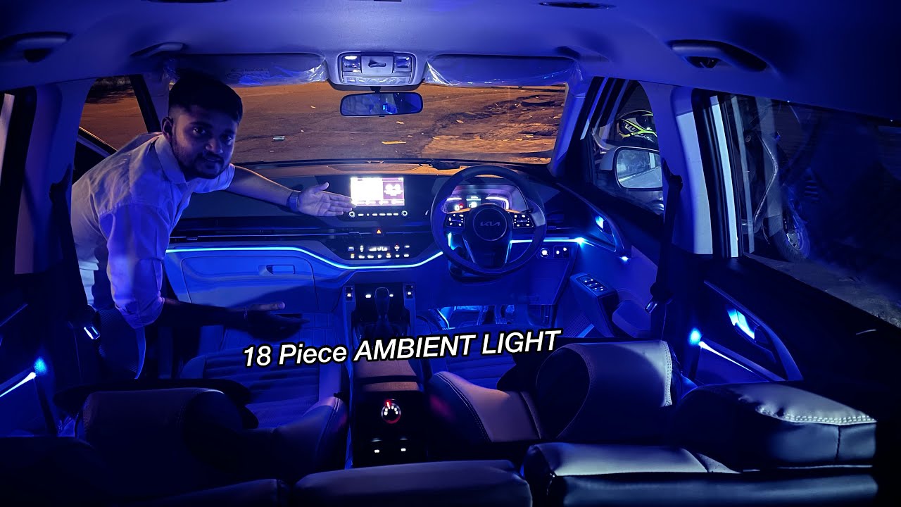 KIA CARENS MODIFICATION AMBIENT LIGHT | AIRBAG SEAT COVER | kia carens ACCESSORIES🔥 MODIFIED CARENS