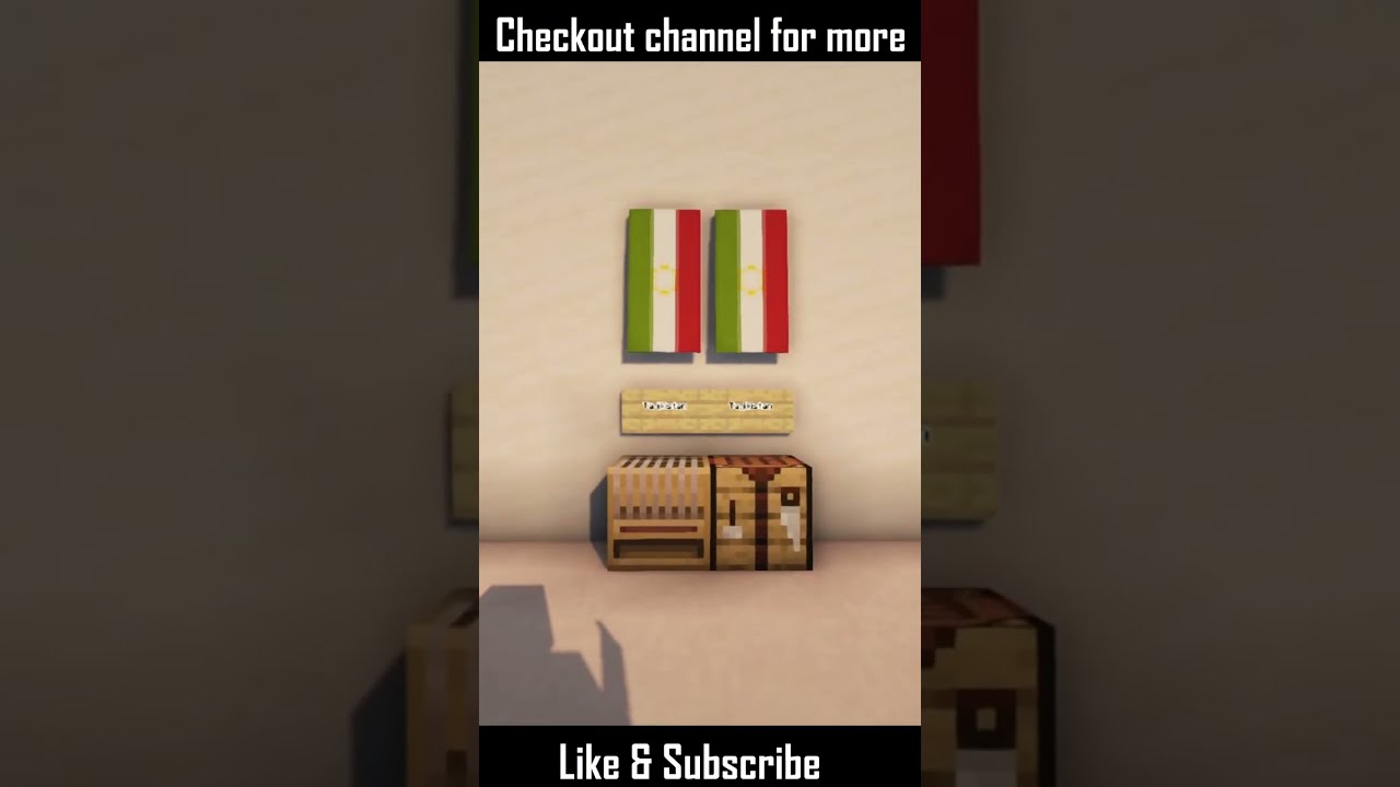 How to Build Tajikistan Flag Banner in Minecraft 1.19 ! #shorts #banner
