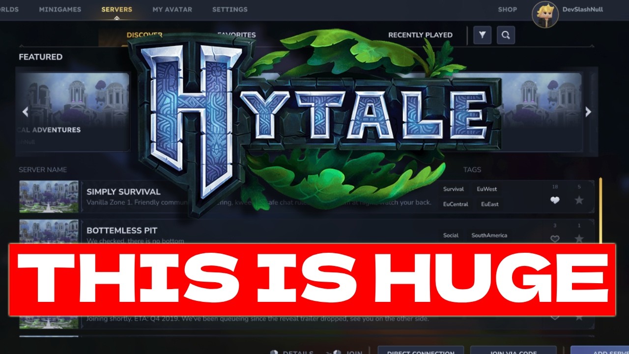 Hytale&rsquo;s HUGE Multiplayer Update Is Coming