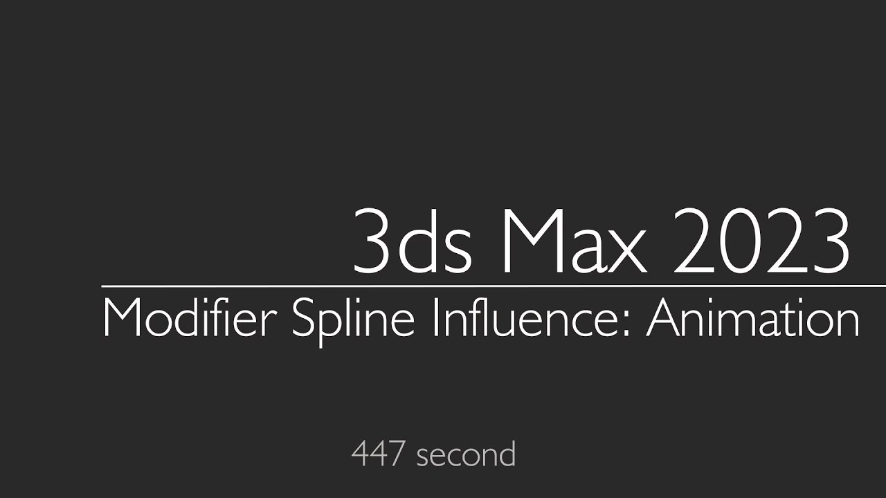 3ds Max 2023: Modifier Spline Influence & Helper Object Influence: Animation