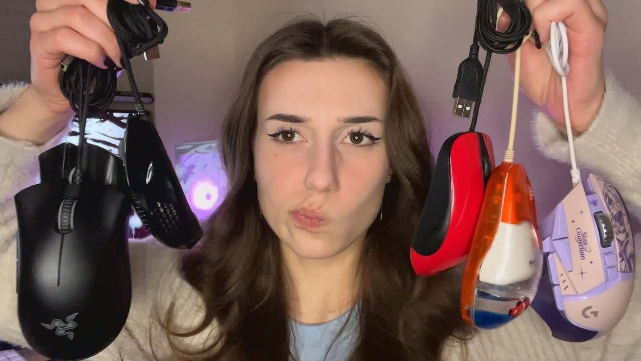 ASMR My gaming mouse collection :3