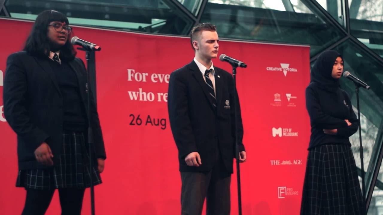 Winners Of Australian Poetry's OutLoud 2016 Slam: The John Monash Science School