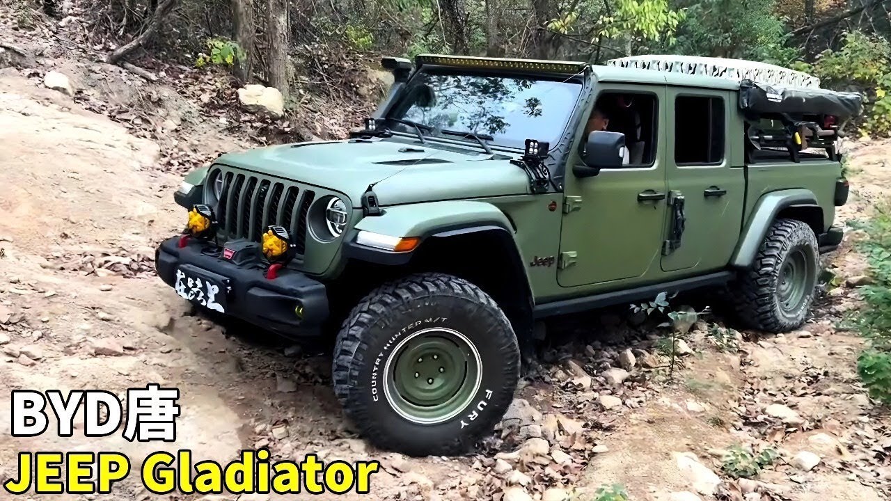 Китайский внедорожник 4x4: BYD Tang против Jeep Gladiator! #offroad #byd #jeep #Mitsubishi