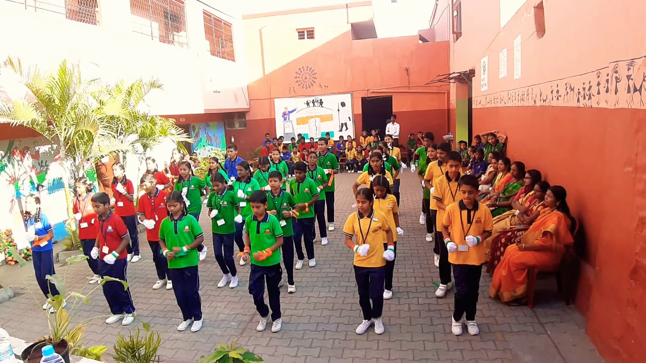 Republic day 2020 - Aerobic exercise by 6th children