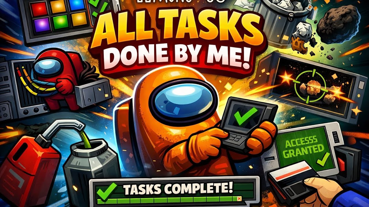 First all tasks done by me in Among Us #carryminati #yt #amongus