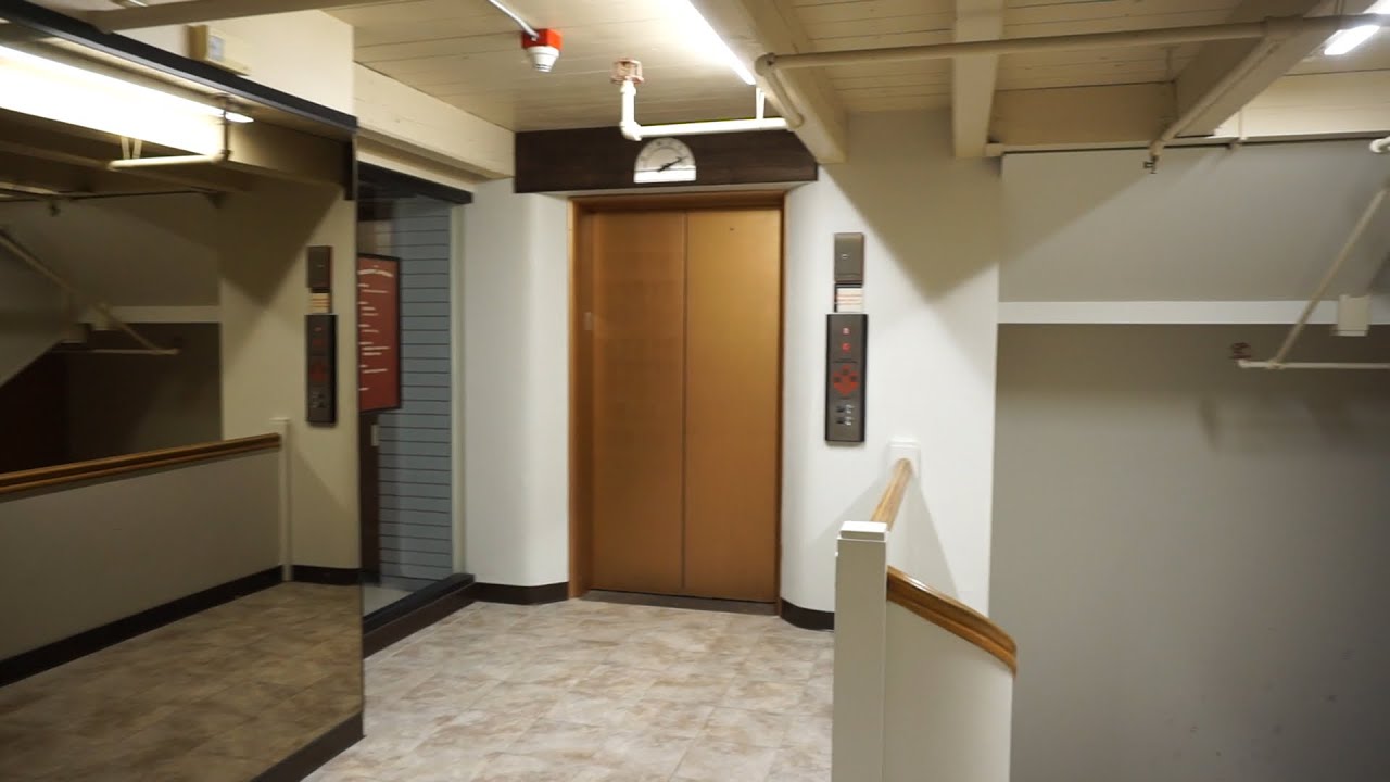 Schumacher traction elevator with machanical floor indicator @ Doerflinger's, La Crosse, WI