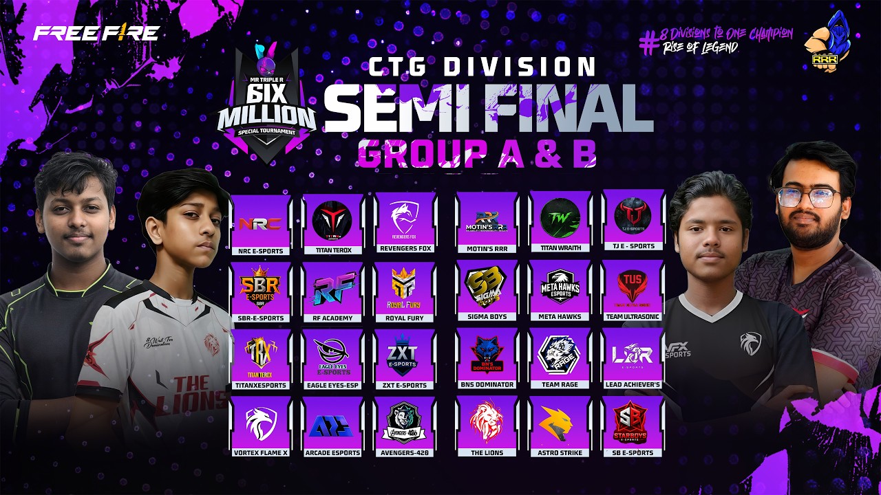 [🛑LIVE] MR. TRIPLE R 6M SPACIAL TOURNAMENT | CTG DIVISION | SEMI FINAL GROUP A & B  ⁨@MrTripleR