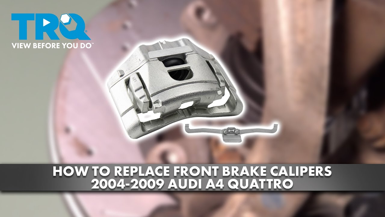 Как заменить передние тормозные суппорты Audi A4 Quattro 2004-2009