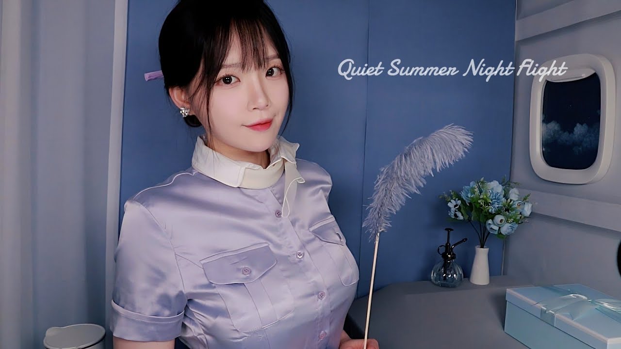 ASMR(Sub✔)Тихий летний ночной полет, VIP-обслуживание поможет вам уснуть
