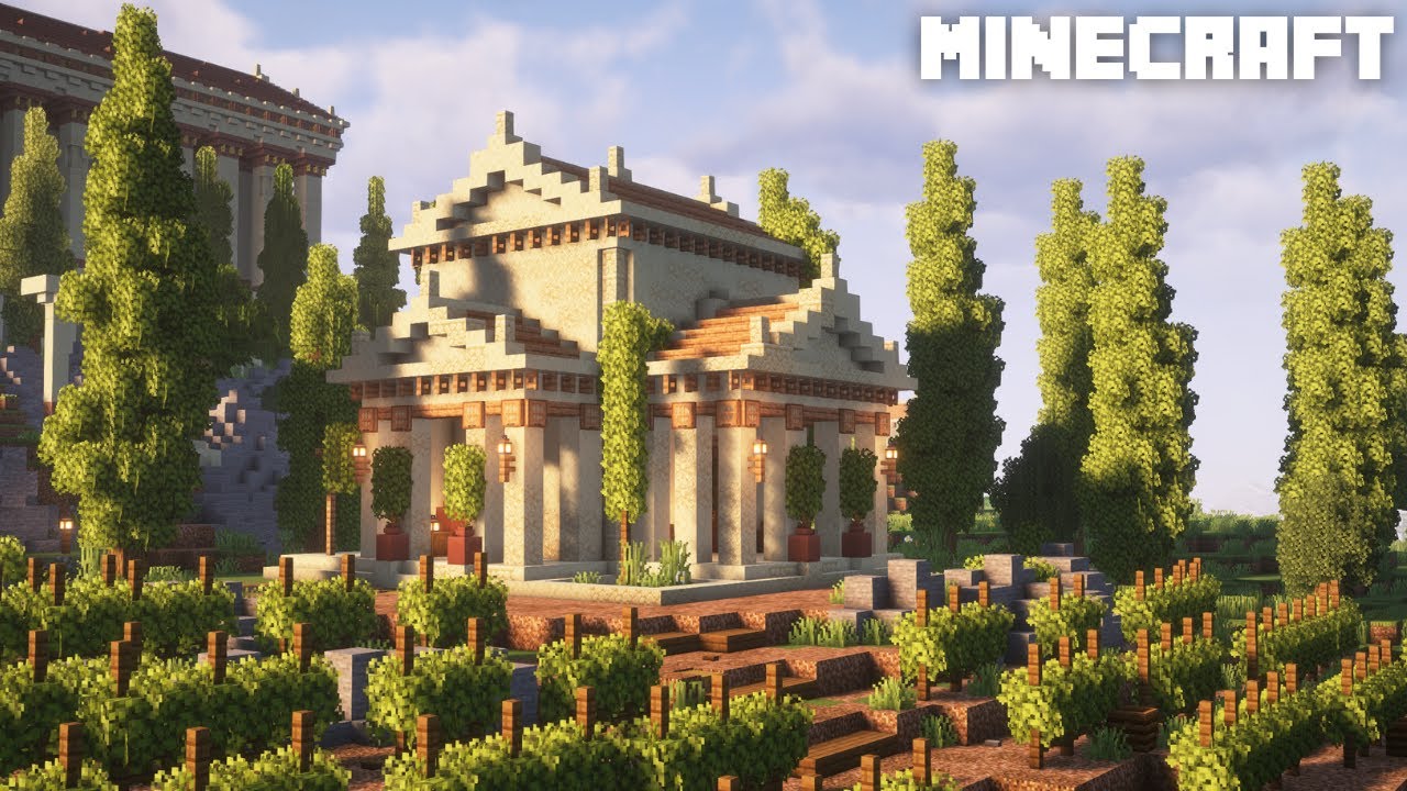 Minecraft: How to build a Greek House | Minecraft Tutorial