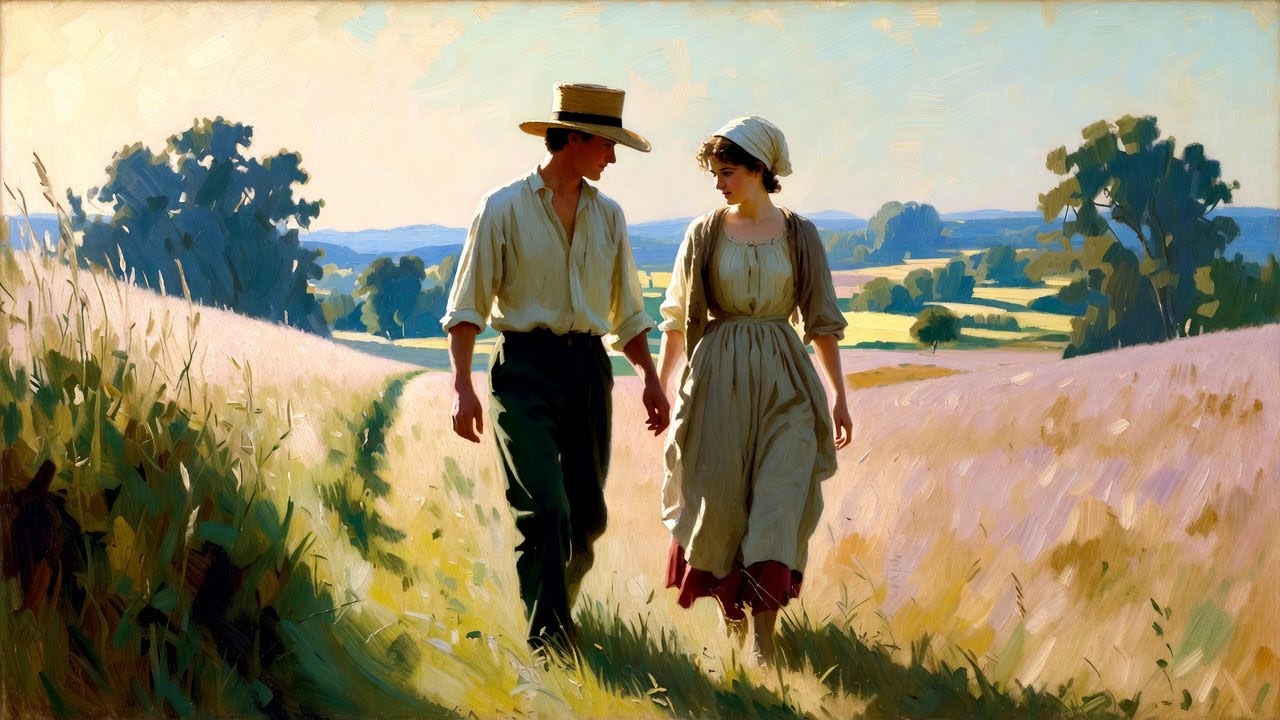 Visual Poems | 1874 European Countryside Oil Painting | Relaxing Classical Music  #pastoralart