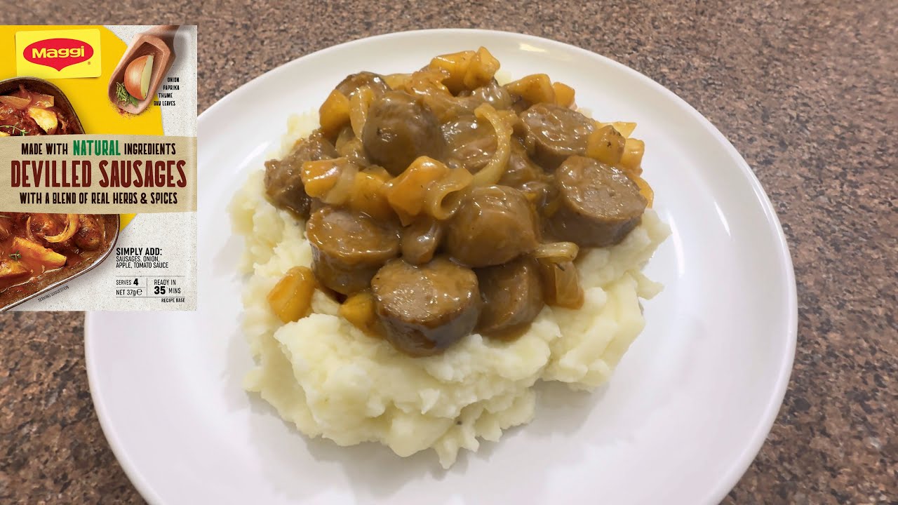 Devilled Sausages Using Maggi Recipe Base