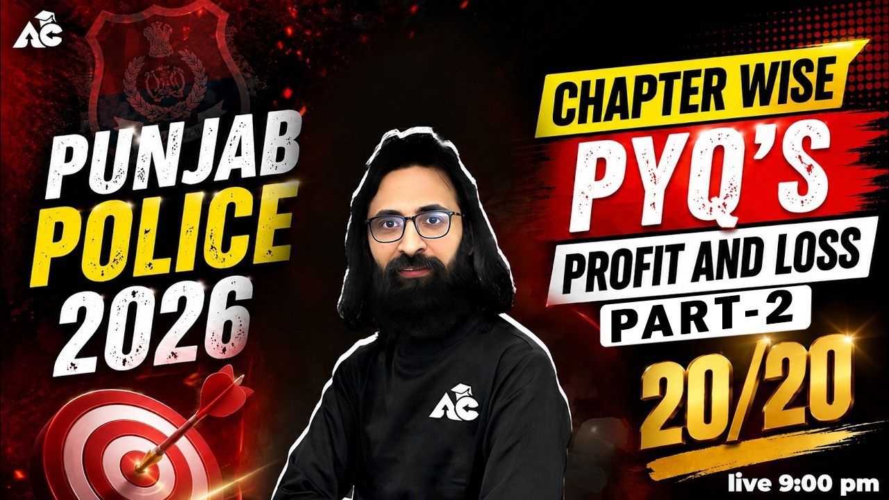 Punjab Police Constable 2026 | Math's Chapter Wise Pyq's |  profit and loss By Arora Sir