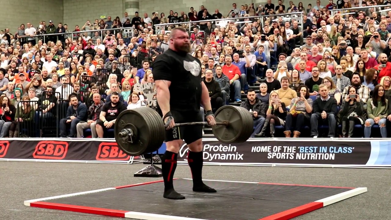 Eddie Hall 350kg Deadlift for 9 reps at Britain's Strongest Man 2017