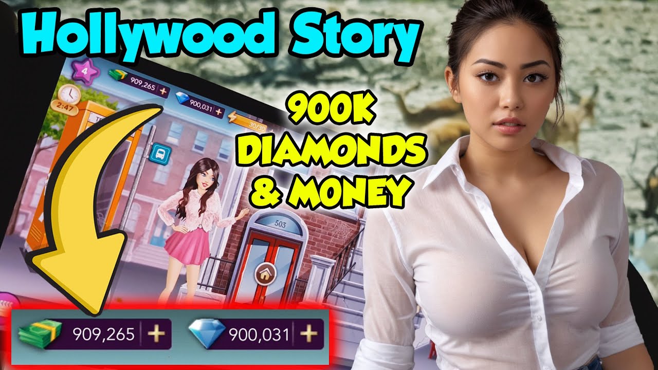 Hollywood Story Hack 💸 Got 900.000 Free Diamonds & Money in Hollywood Story iOS/Android