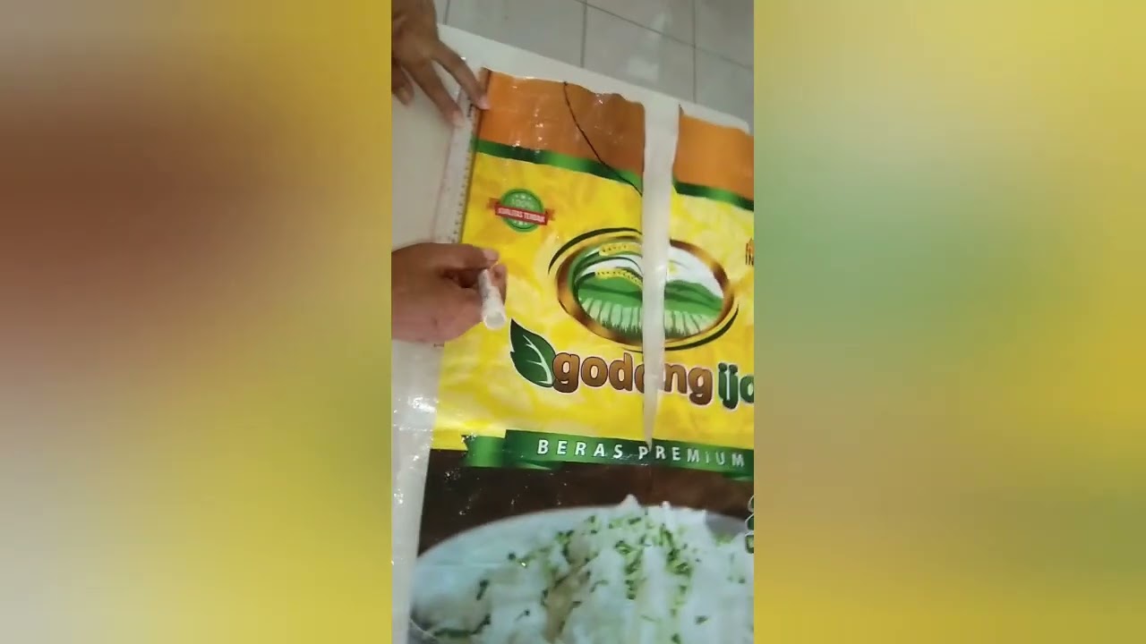 TUTORIAL CARA MEMBUAT BAJU DAUR ULANG DARI BEKAS KARUNG BERAS