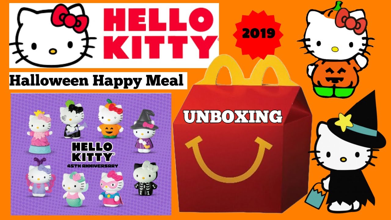 Hello Kitty Sanrio McDonald's Halloween Happy Meal Toys Unboxing Blind Bag Opening 2019