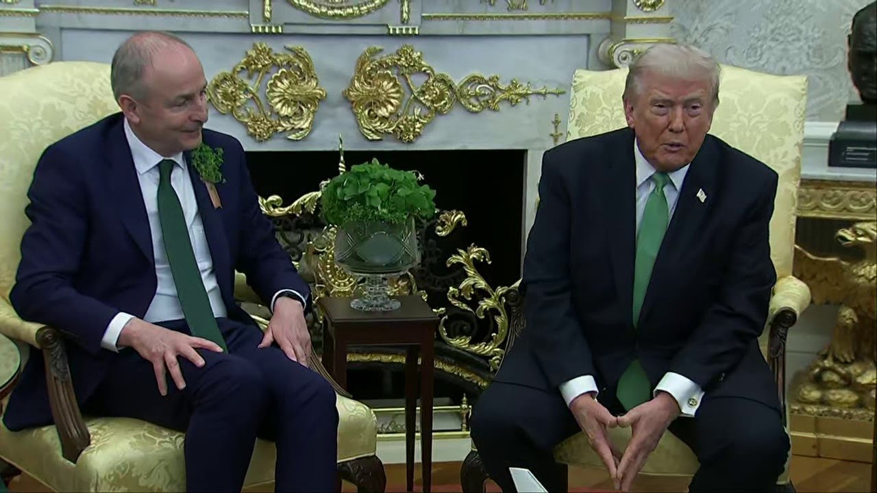 Trump meets with Ireland Taoiseach Micheal Martin on St. Patrick's Day