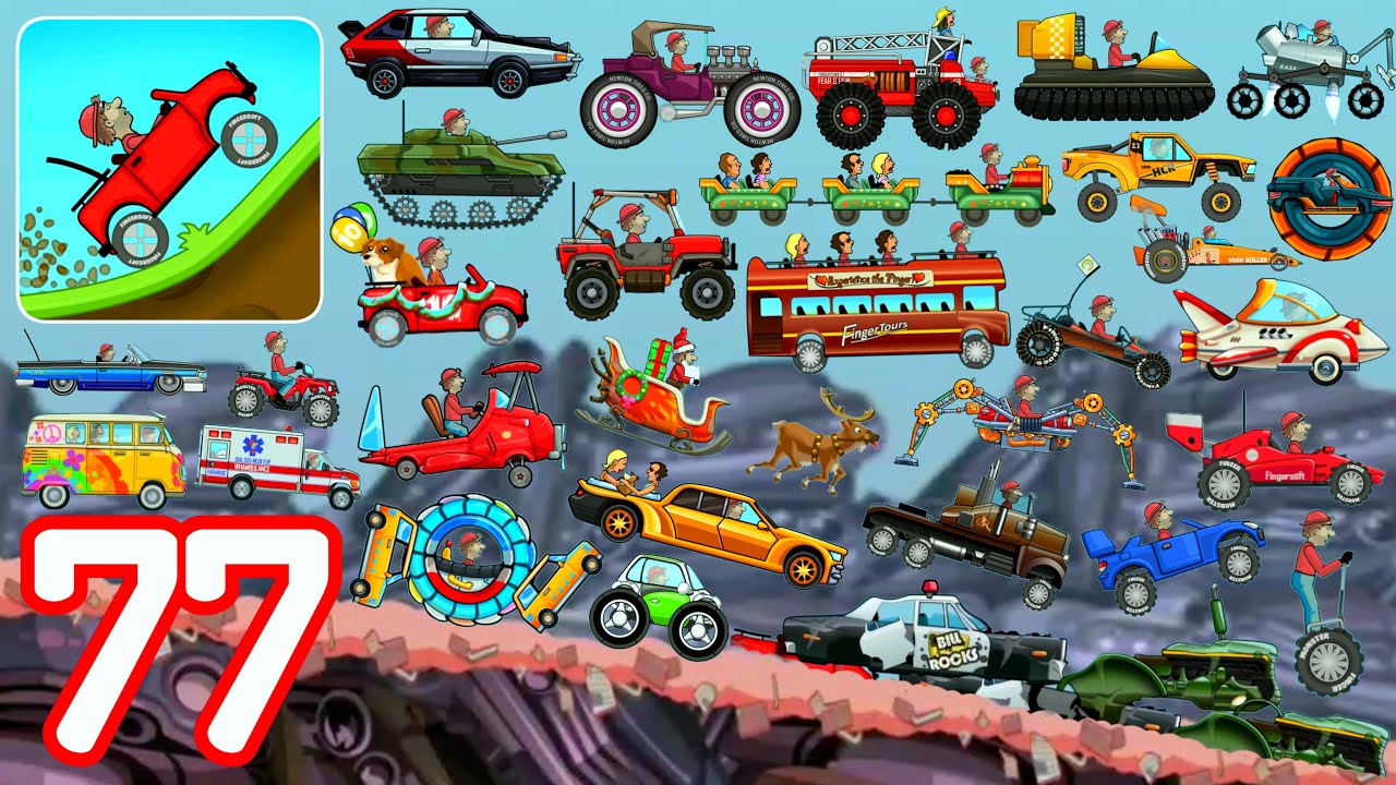 Hill Climb Racing-(Gameplay 77)-Todos Los Autos En Depósito De Chatarra