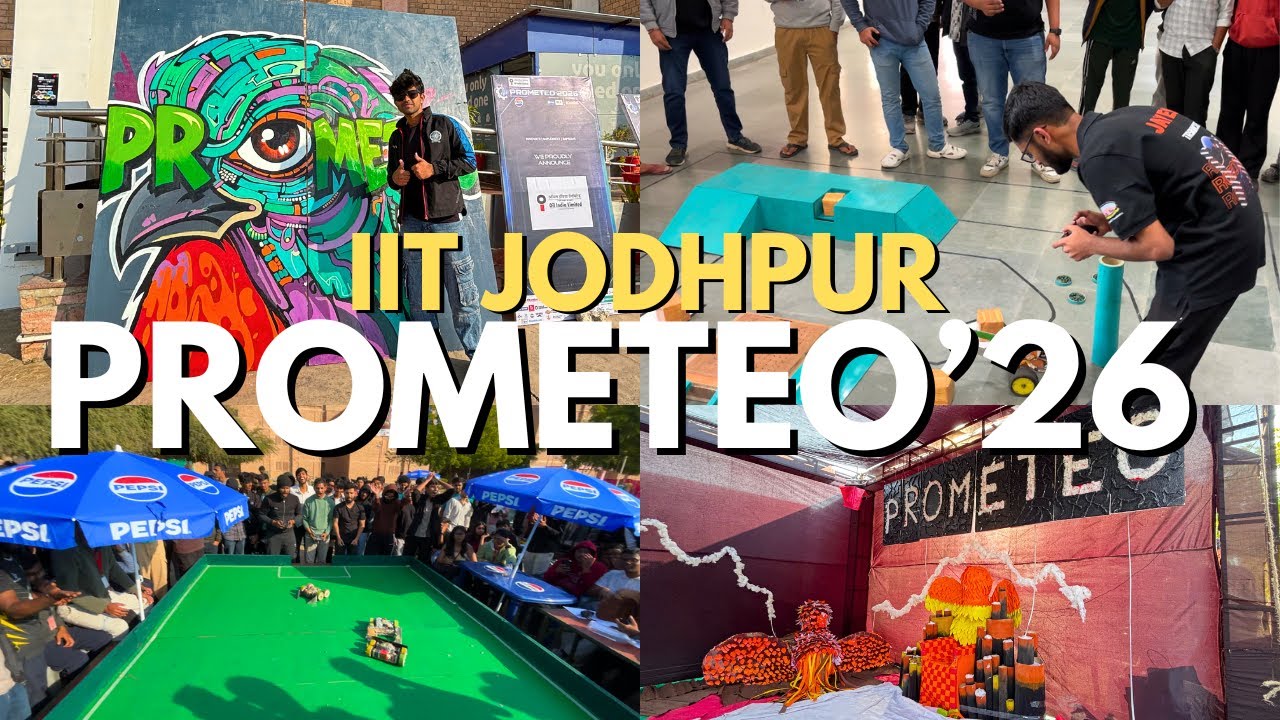 PROMETEO&rsquo;26 IIT Jodhpur 🤖🔥 | Robotics Events, Tech Vibes & DJ Night Madness #iitjodhpur #prometeo
