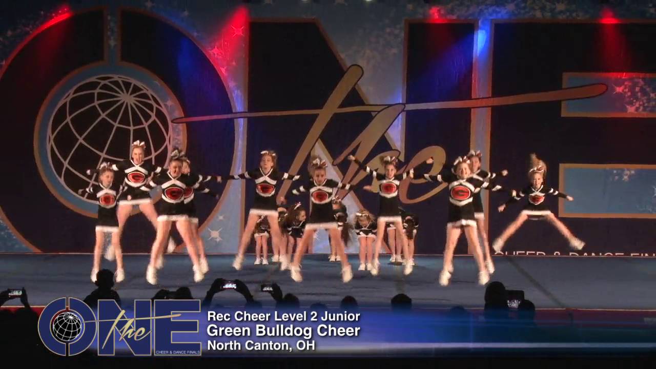Green Bulldog Cheer   Rec Cheer Level 2 Junior 2016 THE ONE FINALS