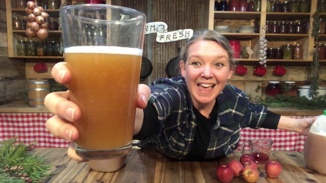 Homemade SPARKLING Cider Recipe - Probiotic & Non-Alcoholic